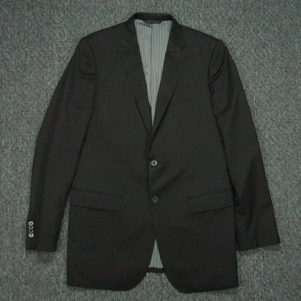 Banana Republic‎ Blazer Mens Black 42L Marzotto Wool Sport Coat Jacket